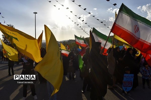 راهپیمایی مردم شهرستان پردیس در اعتراض به جنایات رژیم کودک‌کش صهیونیستی در غزه