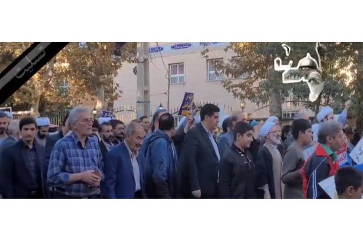تجمع مردم گلپایگان و محکوم کردن جنایت رژیم صهیونیستی/فیلم