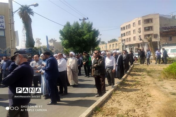 تجمع مردم جهرم و دانش‌آموزان در حمایت از فلسطین