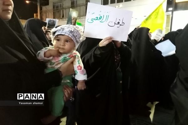 تجمع مردمی در حمایت از غزه و مردم فلسطین در بندر امام خمینی (ره)