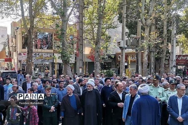 راهپیمایی حمایت از فلسطین در شهرستان شهریار