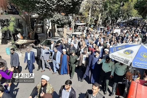 راهپیمایی حمایت از فلسطین در شهرستان شهریار