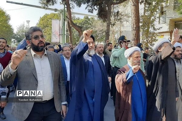 راهپیمایی حمایت از فلسطین در شهرستان شهریار