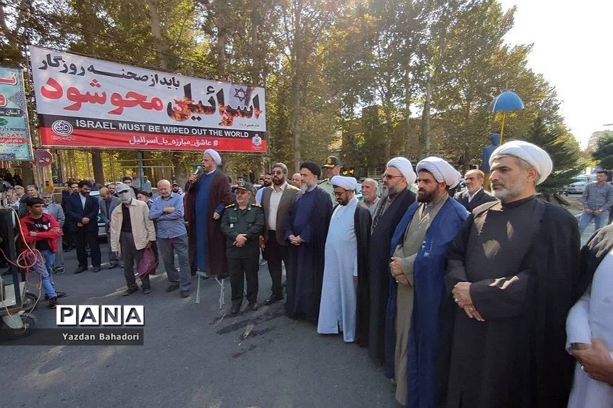 راهپیمایی حمایت از فلسطین در شهرستان شهریار