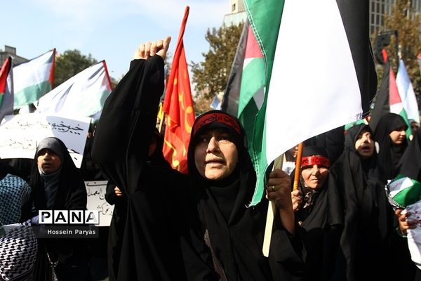 اجتماع بزرگ مادران و کودکان در حمایت از مردم فلسطین