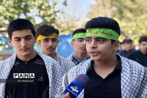 فریاد «مرگ بر اسرائیل» در مدارس کرمانشاه طنین‌انداز شد