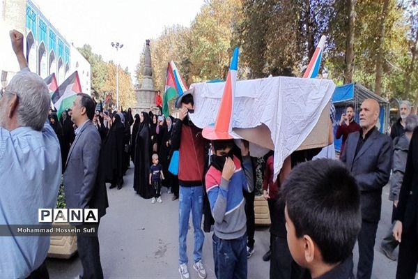 حمایت مردم کرج از شهدای مظلوم و بی دفاع غزه