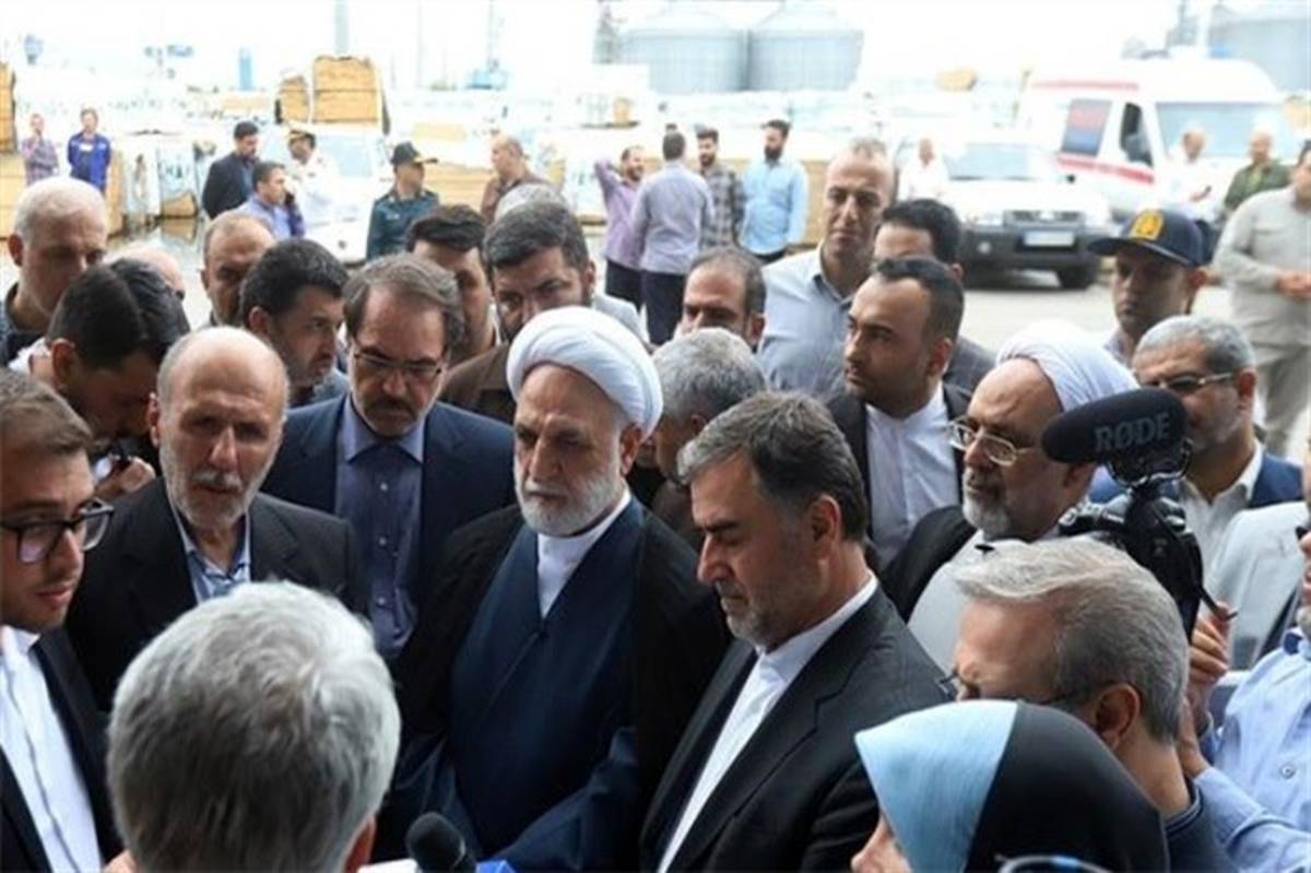 جزئیات بازدید رئیس دستگاه قضا از انبارهای بنادر، گمرکات و اموال تملیکی استان مازندران