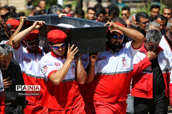 تشییع جنازه و خاکسپاری  پیکر حسین شهراسبی