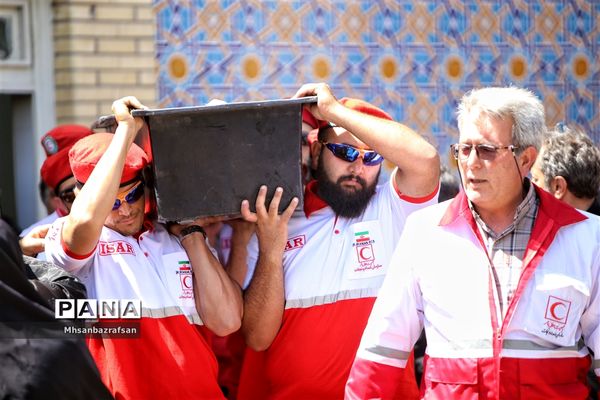 تشییع جنازه و خاکسپاری  پیکر حسین شهراسبی