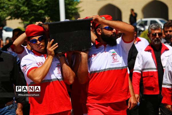تشییع جنازه و خاکسپاری  پیکر حسین شهراسبی