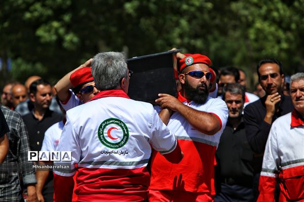 تشییع جنازه و خاکسپاری  پیکر حسین شهراسبی