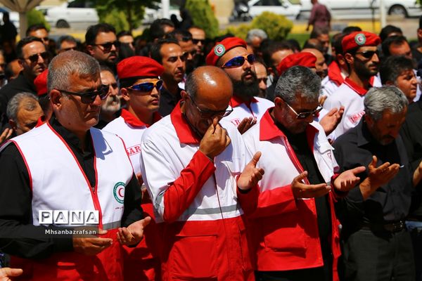 تشییع جنازه و خاکسپاری  پیکر حسین شهراسبی