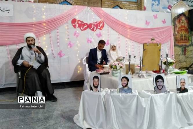 پیوند آسمانی در جوار شهدای گمنام شیراز به مناسبت سالگرد ازدواج حضرت علی(ع) وحضرت فاطمه(س)