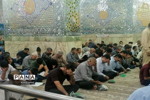 برگزاری مراسم معنوی دعای عرفه در آستان امام‌زاده عبدالله بافق