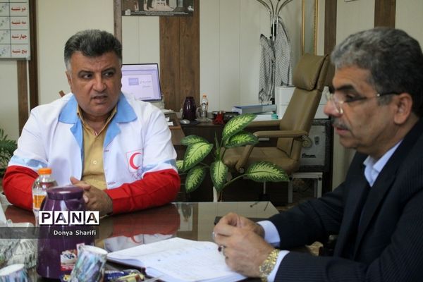 جلسه هماهنگی معاونت پرورشی و فرهنگی اداره‌کل آموزش و پرورش استان بوشهر با هلال احمر‌
