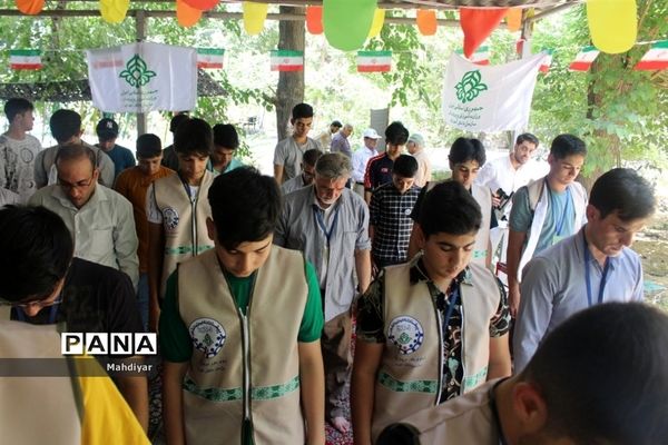 برگزاری نماز جماعت در اردوهای استانی یاورمربیان  شهرستان های استان تهران