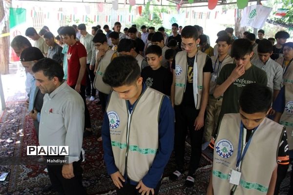 برگزاری نماز جماعت در اردوهای استانی یاورمربیان  شهرستان های استان تهران