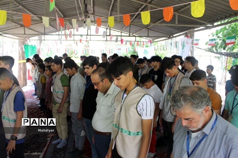 برگزاری نماز جماعت در اردوهای استانی یاورمربیان  شهرستان های استان تهران