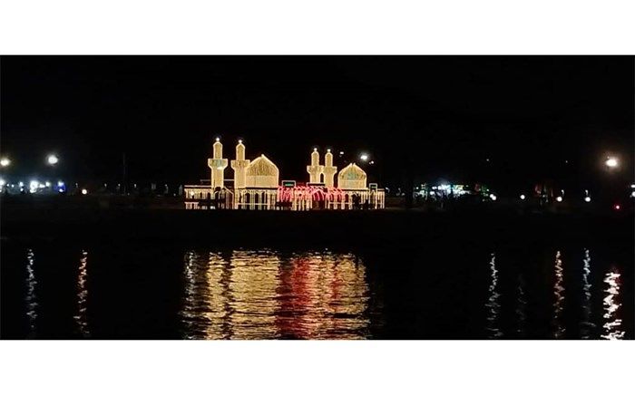 رونمایی از بزرگترین المان نوری عاشورایی در مجموعه فرهنگی دریاچه شهدای خلیج فارس