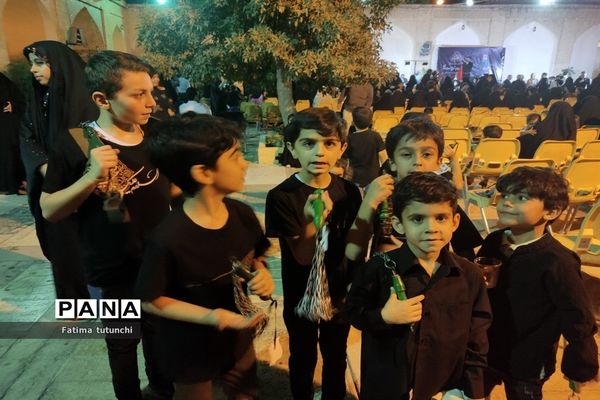 آیین سیاه‌پوشان و تربت‌خوران در حرم مطهر حضرت علی بن حمزه(ع)