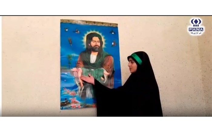 نقالی‌خوانی شهادت حضرت علی اصغر توسط دانش‌آموز خبرنگار پانای اصفهان/فیلم