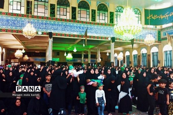 مراسم شیرخوارگان حسینی در مسجد محله قاضی دماوند