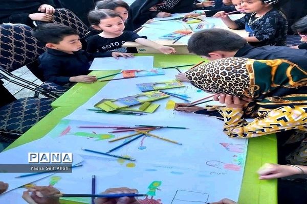 برپایی غرفه کودک توسط آموزش و پرورش پیشوا در روز عاشورای حسینی