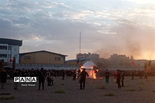 برگزاری مراسم خیمه سوزان در شهرک غرب مشهد