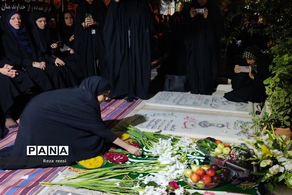 مراسم رونمایی از سنگ مزار شهید مدافع امنیت محمد اسلامی