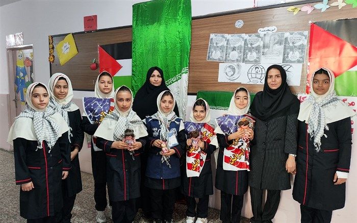 همبستگی دانش‌آموزان  شهرستان شهریار با کودکان فلسطینی/ فیلم
