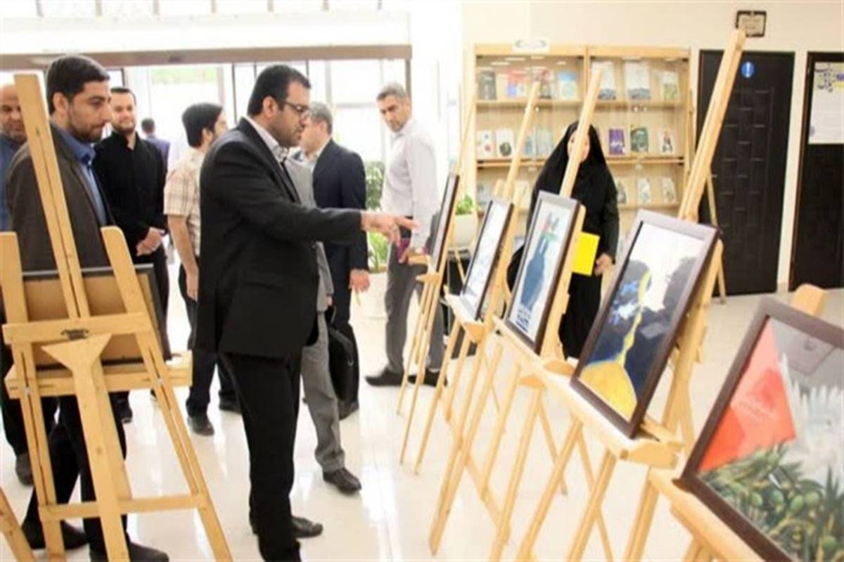 نمایشگاه «نبرد طوفان الاقصی» در کتابخانه عمومی خلیج فارس بوشهر برگزار شد