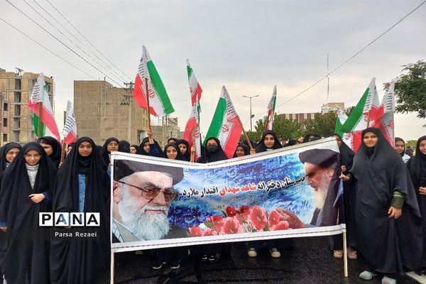 برگزاری راهپیمایی ۱۳ آبان در شهرستان ملارد