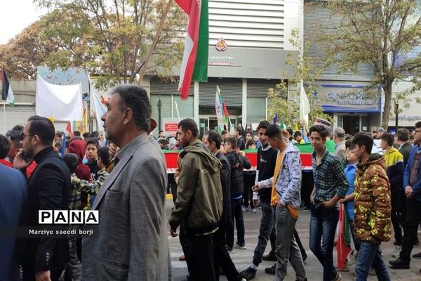 راهپیمایی ۱۳ آبان در شهرستان بجنورد