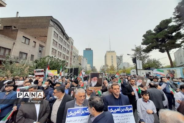راهپیمایی روز دانش‌آموز و حمایت از مردم مظلوم فلسطین