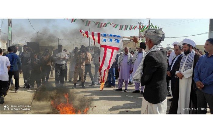 خروش مردم شهیدپرور شهرستان زابل در13 آبان