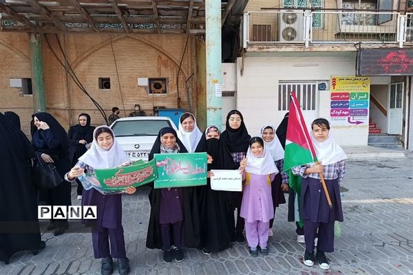 راهپیمایی ۱۳ آبان و روز دانش‌آموز در شهرستان امیدیه