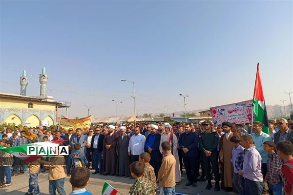 راهپیمایی ۱۳ آبان و روز دانش‌آموز در شهرستان امیدیه