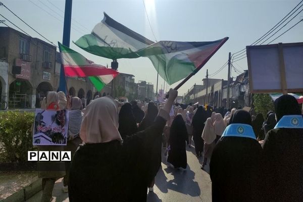 راهپیمایی ۱۳ آبان و روز دانش‌آموز در شهرستان امیدیه