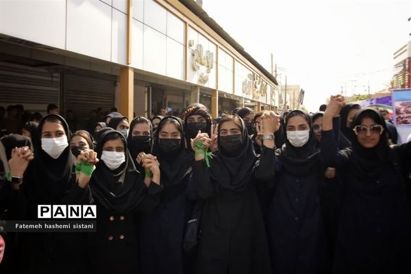 راهپیمایی سیزده آبان در زابل