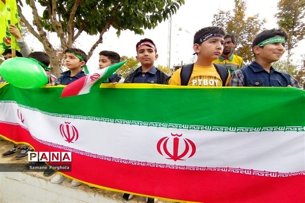راهپیمایی یوم الله ۱۳ آبان ۱۴۰۲ مرکز آموزشی و فرهنگی سما شهرستان شیروان