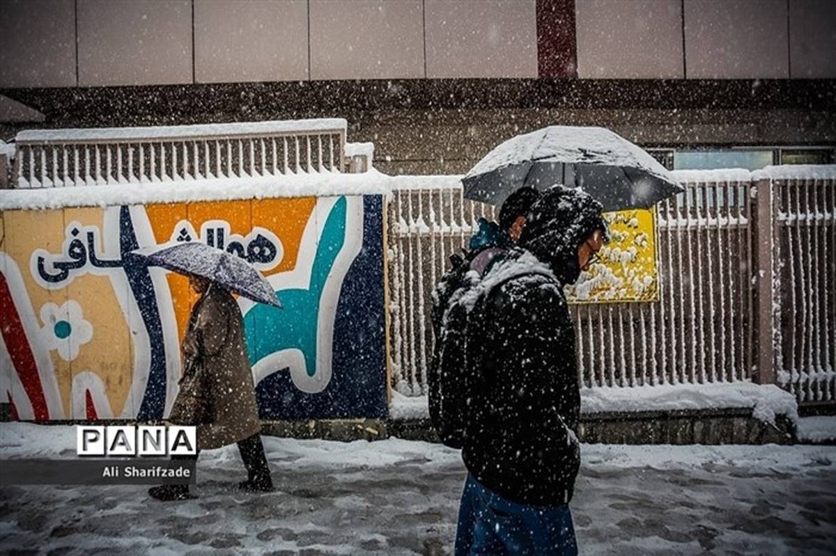 بارش باران و برف در ۱۴ استان