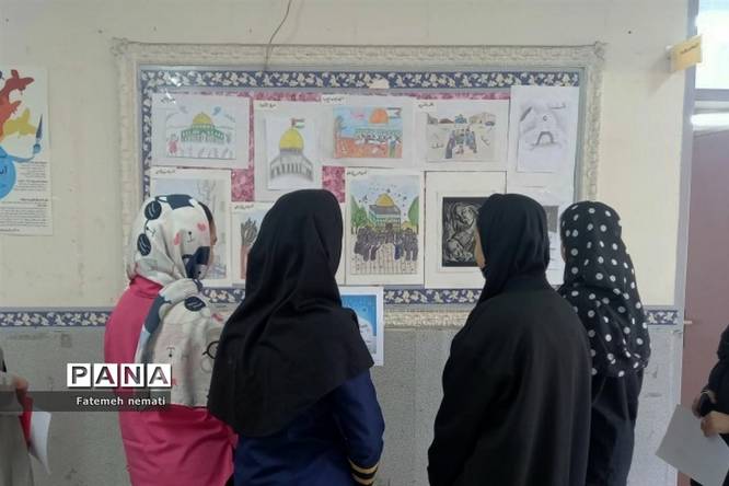 نمایشگاه نقاشی دنیای بدون اسرائیل در پژوهشسرای بوعلی سینا ملارد