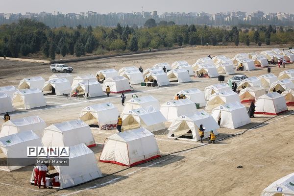 مانور تمرین اسکان اضطراری کلانشهر تهران