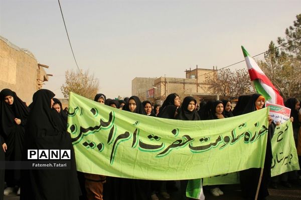 راهپیمایی محکومیت جنایات رژیم کودک کش اسرائیل در شهرستان بام و صفی آباد