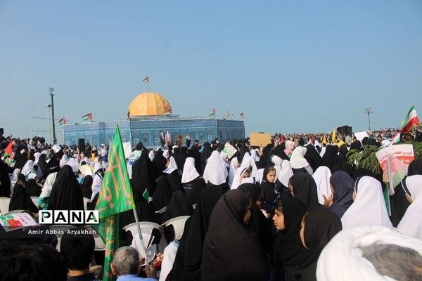 تجمع مردم بوشهر در حمایت از کودکان فلسطین