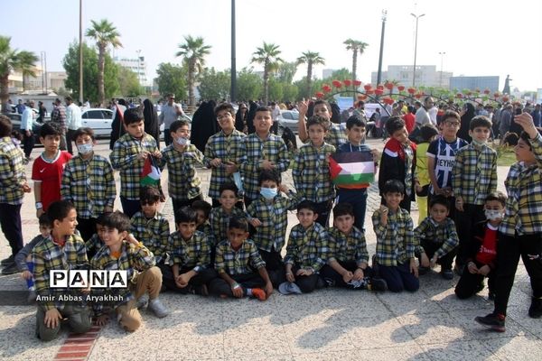 تجمع مردم بوشهر در حمایت از کودکان فلسطین