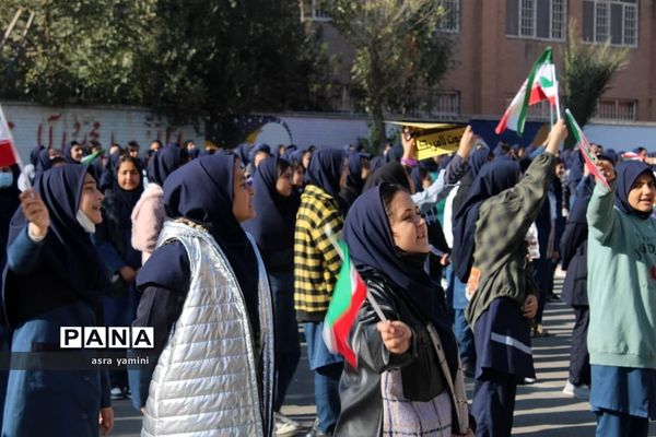 زنگ حمایت از فلسطین ناحیه یک بهارستان در آموزشگاه موفقیان یک