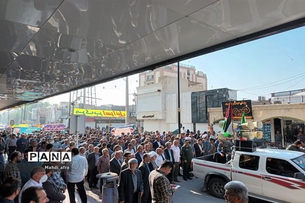 برگزاری راهپیمایی حمایت از مردم مظلوم غزه در بهبهان