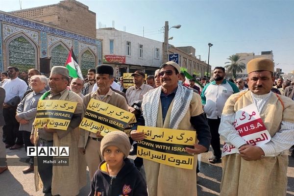 برگزاری راهپیمایی حمایت از مردم مظلوم غزه در بهبهان